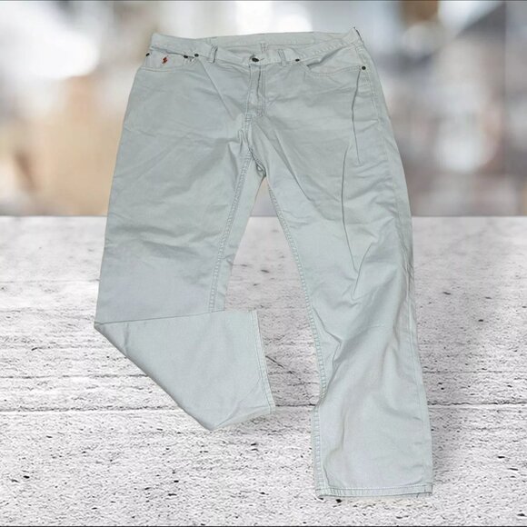 Polo Ralph Lauren Mens Varick slim straight size 40 x 30 Light Blue Denim Rare - Picture 2 of 10